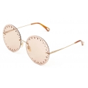 Chloé - Occhiali da Sole Rotondi YSE in Metallo - Oro Marrone - Chloé Eyewear