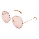 Chloé - YSE Round Sunglasses in Metal - Gold Pink - Chloé Eyewear