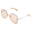 Chloé - Occhiali da Sole Squadrati YSE in Metallo - Oro Marrone - Chloé Eyewear