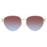 Fred - Pretty Heart Sunglasses - Golden Pink Round - Luxury - Fred Eyewear