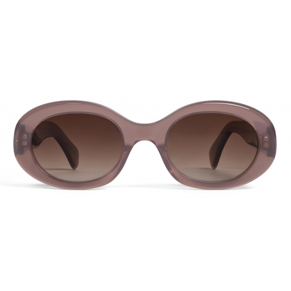 Céline - Triomphe 01 Sunglasses in Acetate - Milky Hazelnut - Sunglasses - Céline Eyewear