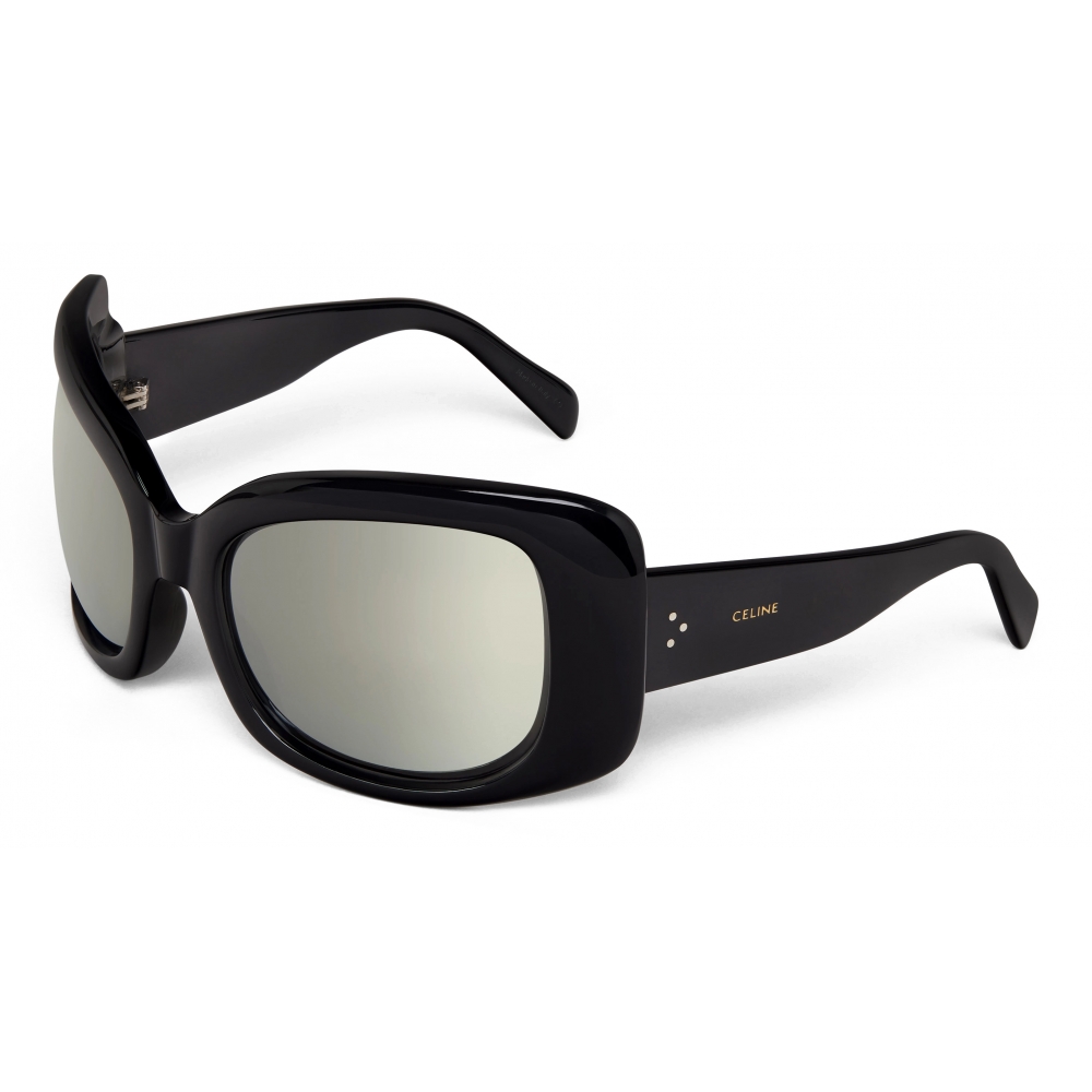 Céline - Celine Bug Sunglasses in Acetate with Mirror Lenses - Black ...