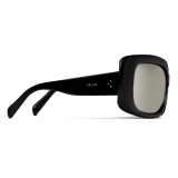 Céline - Celine Bug Sunglasses in Acetate with Mirror Lenses - Black - Sunglasses - Céline Eyewear