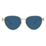 Fred - Pretty Heart Sunglasses - Blue Round - Luxury - Fred Eyewear