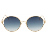 Fred - Chance Infinie Sunglasses - Blue Golden Round - Luxury - Fred Eyewear