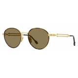 Fred - Occhiali da Sole Force 10 - Rotondi Marrone Dorato - Luxury - Fred Eyewear