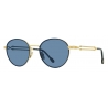 Fred - Force 10 Sunglasses - Blue and Gold-Tone Round - Luxury - Fred Eyewear