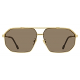 Fred - Occhiali da Sole Force 10 - Aviatore Marrone - Luxury - Fred Eyewear