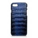 Ammoment - Caimano in Nero Navy Antico - Cover in Pelle - iPhone 8 / 7