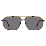 Fred - Force 10 Sunglasses - Black and Gold-Tone Aviator - Luxury - Fred Eyewear