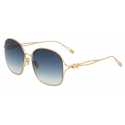 Fred - Occhiali da Sole Chance Infinie - Quadrato Blu Dorato - Luxury - Fred Eyewear