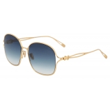 Fred - Occhiali da Sole Chance Infinie - Quadrato Blu Dorato - Luxury - Fred Eyewear