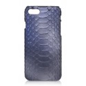 Ammoment - Pitone in Calce Blu - Cover in Pelle - iPhone 8 / 7