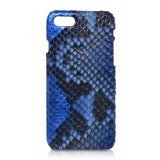 Ammoment - Python in Alien Royal Blue - Leather Cover - iPhone 8 / 7