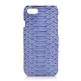 Ammoment - Pitone in Blu Pomice - Cover in Pelle - iPhone 8 / 7