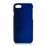 Ammoment - Python in Petale Blue - Leather Cover - iPhone 8 / 7