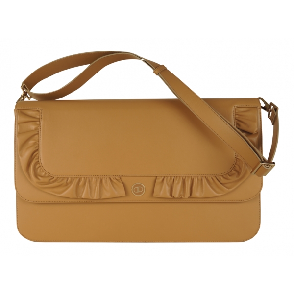 Priscilla Dinamo - Mademoiselle Maxi Clutch Bag - Camel - Bag - Made in Italy - Luxury Exclusive Collection