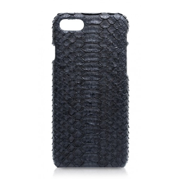 Ammoment - Python in Black - Leather Cover - iPhone 8 / 7