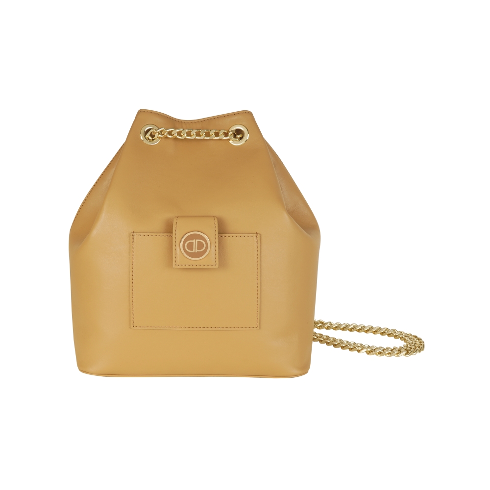 Camel Leather-Look Pocket Front Backpack | New Look