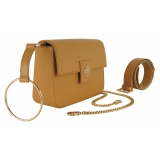 Priscilla Dinamo - Full Play - Camel - Bag - Made in Italy - Luxury Exclusive Collection