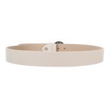 Priscilla Dinamo - Great Hug - Ivory - Belt - Made in Italy - Luxury Exclusive Collection