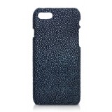 Ammoment - Stingray in Glitter Metallic Blue - Leather Cover - iPhone 8 / 7