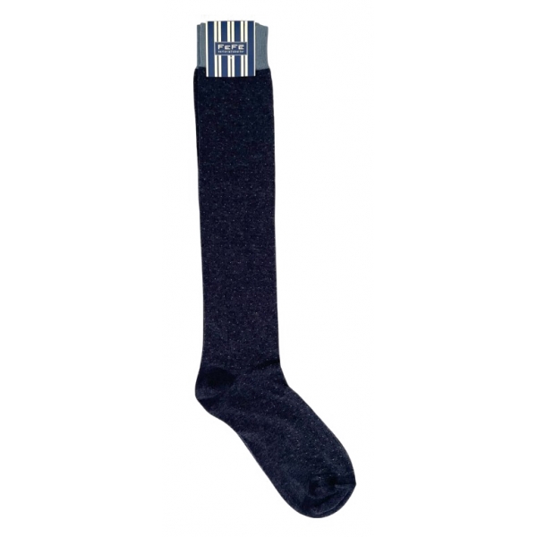 Fefè Napoli - Melange Gentleman Men's Socks - Socks - Handmade in Italy - Luxury Exclusive Collection