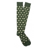 Fefè Napoli - Calzini Uomo Scaramantia Gufi Verde - Calze - Handmade in Italy - Luxury Exclusive Collection