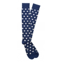 Fefè Napoli - Blue Owls Scaramantia Men's Socks - Socks - Handmade in Italy - Luxury Exclusive Collection