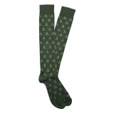 Fefè Napoli - Calzini Uomo Dandy Golf Verde - Calze - Handmade in Italy - Luxury Exclusive Collection