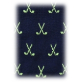 Fefè Napoli - Blue Golf Dandy Men's Socks - Socks - Handmade in Italy - Luxury Exclusive Collection