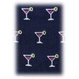 Fefè Napoli - Calzini Uomo Dandy Cocktail Blu - Calze - Handmade in Italy - Luxury Exclusive Collection