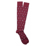 Fefè Napoli - Bordeaux Bottle Dandy Men's Socks - Socks - Handmade in Italy - Luxury Exclusive Collection