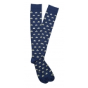 Fefè Napoli - Blue Libra Zodiac Men's Socks - Socks - Handmade in Italy - Luxury Exclusive Collection