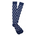 Fefè Napoli - Blue Virgo Zodiac Men's Socks - Socks - Handmade in Italy - Luxury Exclusive Collection