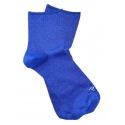 Fefè Napoli - Blue Royal Lurex Woman Socks - Socks - Handmade in Italy - Luxury Exclusive Collection