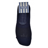 Fefè Napoli - Soletta Be Happy Blu Navy - Calze - Handmade in Italy - Luxury Exclusive Collection