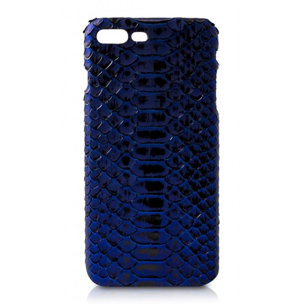 Ammoment - Python in NYX Blue - Leather Cover - iPhone 8 Plus / 7 Plus