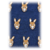 Fefè Napoli - Blue Donkey Dandy Men's Socks - Socks - Handmade in Italy - Luxury Exclusive Collection