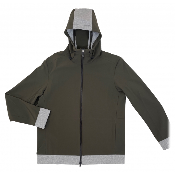 Momo Design - Lugano Outerwear Jacket - Military Green Grey - Jacket - Made in Italy - Luxury Exclusive Collection