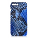 Ammoment - Python in Alien Royal Blue - Leather Cover - iPhone 8 Plus / 7 Plus