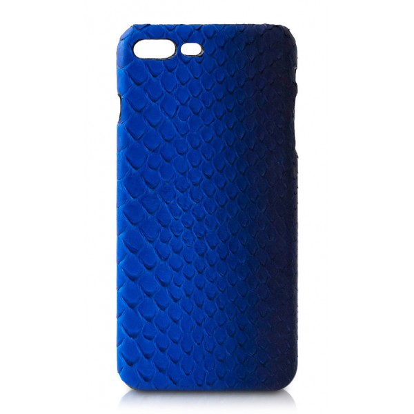 Ammoment - Python in Petale Blue - Leather Cover - iPhone 8 Plus / 7 Plus