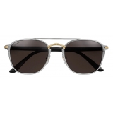 Cartier - Rectangular - Black Acetate Dark Gray Lenses - Signature C de Cartier Collection - Sunglasses - Cartier Eyewear