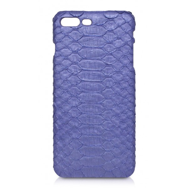 Ammoment - Python in Nacre Blue - Leather Cover - iPhone 8 Plus / 7 Plus