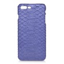 Ammoment - Pitone in Blu Nacre - Cover in Pelle - iPhone 8 Plus / 7 Plus