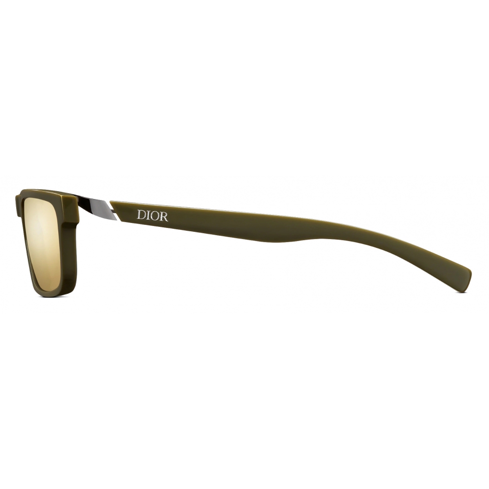 DioRider S2U Rectangle-Frame Acetate Mirrored Sunglasses