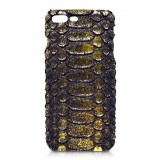 Ammoment - Pitone in Oro Demetra Antico - Cover in Pelle - iPhone 8 Plus / 7 Plus