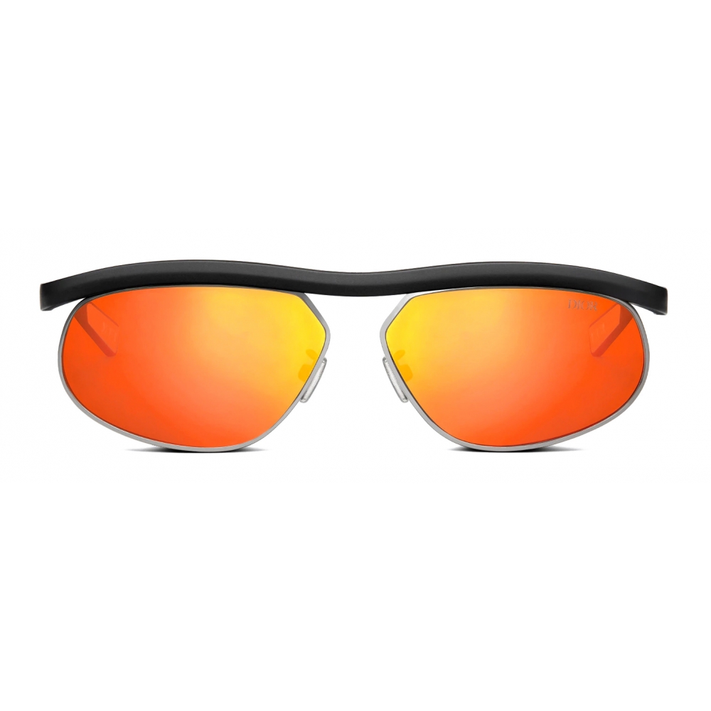 Dior3D S1I Orange Mirrored Rectangular Sunglasses