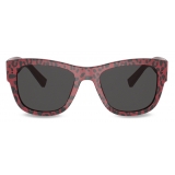 Dolce & Gabbana - Occhiale da Sole Hot Animalier - Stampa Leone Rosso - Dolce & Gabbana Eyewear