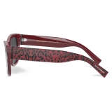 Dolce & Gabbana - Occhiale da Sole Hot Animalier - Stampa Leone Rosso - Dolce & Gabbana Eyewear